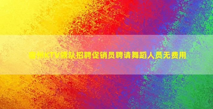 宿州KTV领队招聘促销员聘请舞蹈人员无费用